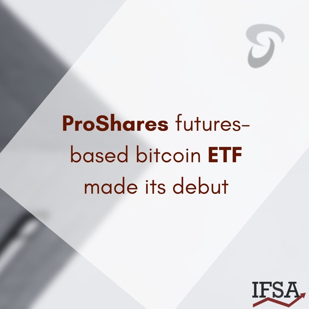 ProShares futures-based bitcoin ETF made its debut